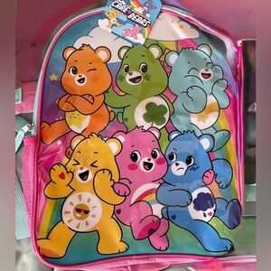 Care Bears Multicolor Fun Backpack With Grumpy Bear Cosmetics Zippered Bag